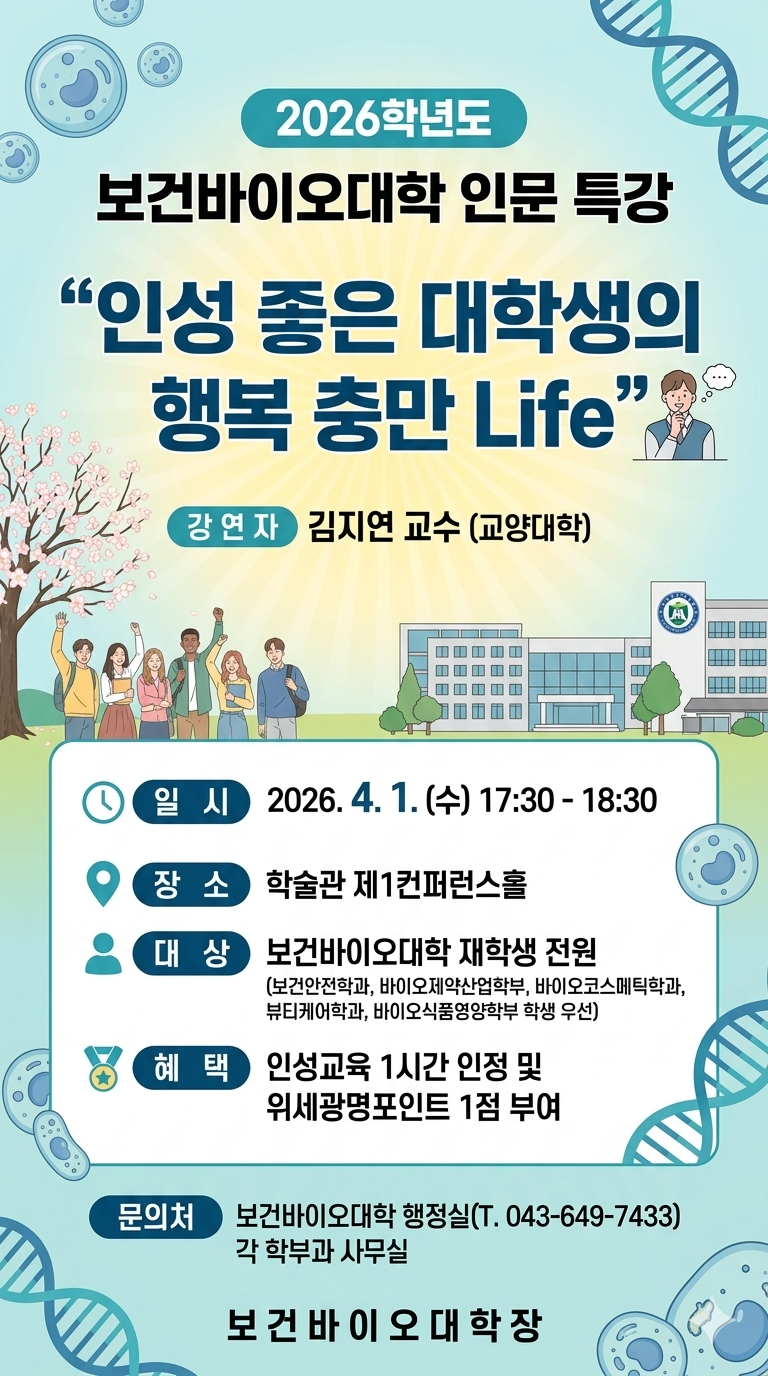 보건바이오대학 인문 특강